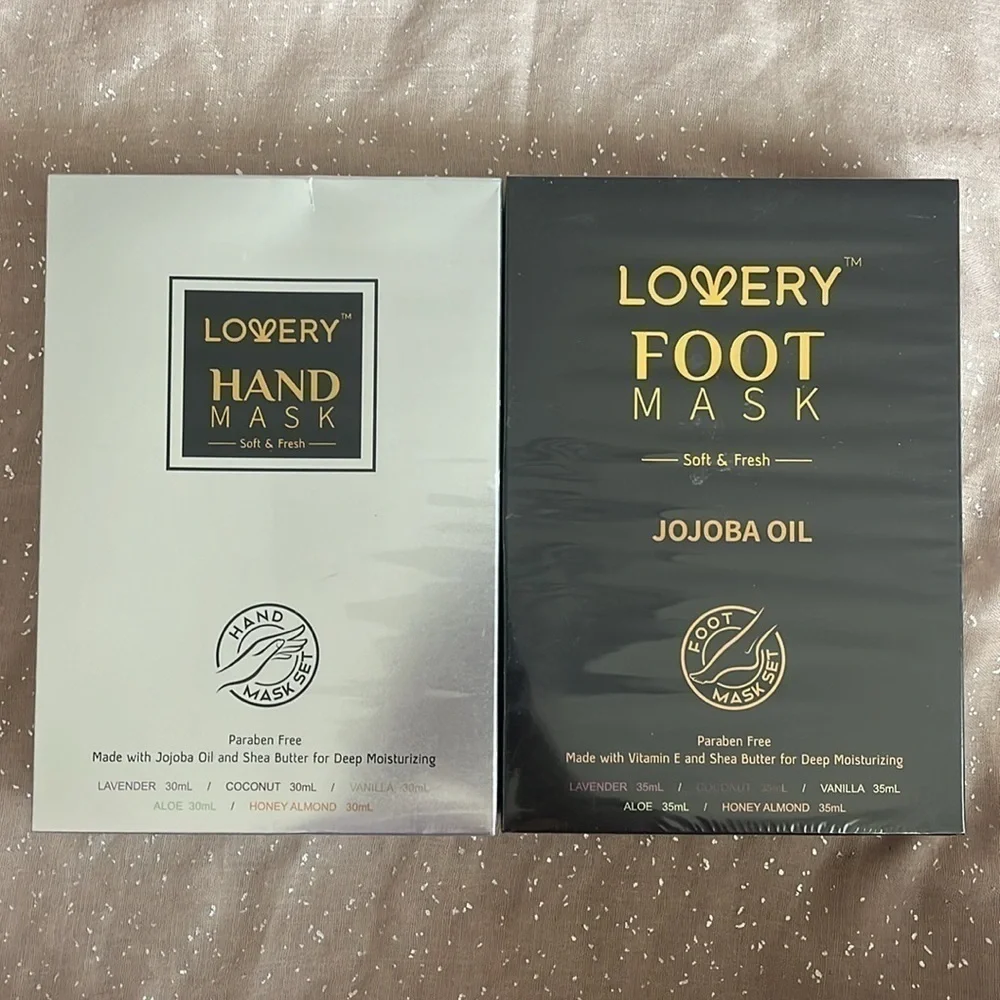 Brand New Hand & Foot Masks Jojoba Oil Moisturizing Hydrating Spa Shea Butter